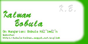 kalman bobula business card